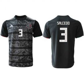 Mexico #3 Salcedo Black Soccer Country Jersey