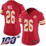 Nike Kansas City Chiefs #26 LeVeon Bell Red Team Color Womens Stitched NFL 100th Season Vapor Untouchable Limited Jersey