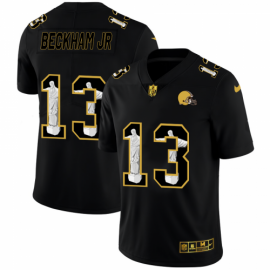 Cleveland Browns #13 Odell Beckham Jr. Mens Nike Carbon Black Vapor Cristo Redentor Limited NFL Jersey