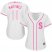 Seattle Mariners #11 Edgar Martinez White/Pink Fashion Womens Stitched MLB Jersey