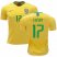 Brazil #17 Taison Home Soccer Country Jersey