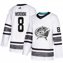 Adidas Columbus Blue Jackets #8 Zach Werenski White 2019 All-Star Game Parley Authentic Stitched NHL Jersey
