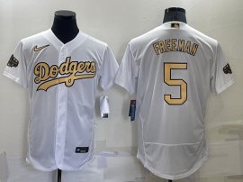 Dodgers 5 Freddie Freeman White Nike 2022 MLB All Star Flexbase Jersey