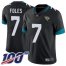 Nike Jacksonville Jaguars #7 Nick Foles Black Team Color Youth Stitched NFL 100th Season Vapor Limited Jersey