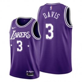 Los Angeles Los Angeles Lakers #3 Anthony Davis Mens 2021-22 City Edition Purple NBA Jersey Mens