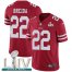 Nike San Francisco 49ers #22 Matt Breida Red Super Bowl LIV 2020 Team Color Mens Stitched NFL Vapor Untouchable Limited Jersey