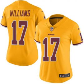 Nike Washington Football Team #17 Doug Williams Gold Womens Stitched NFL Limited Rush Jersey
