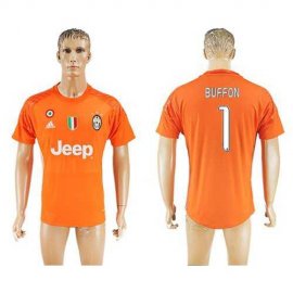 Juventus #1 Buffon Orange Goalkeeper Soccer Club Jersey