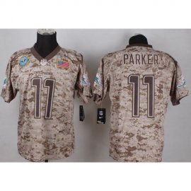 Nike Miami Dolphins #11 DeVante Parker Camo Mens Stitched NFL New Elite USMC Jersey