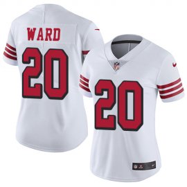 Nike San Francisco 49ers #20 Jimmie Ward White Rush Womens Stitched NFL Vapor Untouchable Limited Jersey