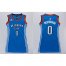 Womens Thunder #0 Russell Westbrook Blue Dress Stitched NBA Jersey