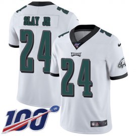 Nike Philadelphia Eagles #24 Darius Slay Jr White Youth Stitched NFL 100th Season Vapor Untouchable Limited Jersey