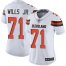 Nike Cleveland Browns #71 Jedrick Wills JR White Womens Stitched NFL Vapor Untouchable Limited Jersey