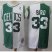 Mens Nike Boston Celtics #33 Larry Bird Split Fashion Green White Stitched Basketball jersey