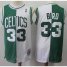 Mens Nike Boston Celtics #33 Larry Bird Split Fashion Green White Stitched Basketball jersey
