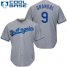 Los Angeles Dodgers #9 Yasmani Grandal Grey Cool Base Stitched Youth MLB Jersey