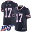 Nike Buffalo Bills #17 Josh Allen Navy Mens Stitched NFL Limited Inverted Legend 100th Season Jersey