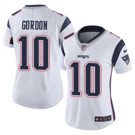 Nike New England Patriots #10 Josh Gordon White Womens Stitched NFL Vapor Untouchable Limited Jersey