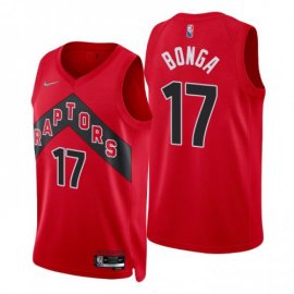 Nike Toronto Raptors #17 Isaac Bonga Red Mens 2021-22 NBA 75th Anniversary Diamond Swingman Jersey – Icon Edition Mens