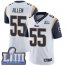 Nike Los Angeles Rams #55 Brian Allen White Super Bowl LIII Bound Mens Stitched NFL Vapor Untouchable Limited Jersey