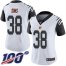 Nike Cincinnati Bengals #38 LeShaun Sims White Womens Stitched NFL Limited Rush 100th Season Jersey