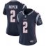 Nike New England Patriots #2 Brian Hoyer Navy Blue Team Color Womens Stitched NFL Vapor Untouchable Limited Jersey
