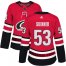 Adidas Carolina Hurricanes #53 Jeff Skinner Red Home Authentic Womens Stitched NHL Jersey