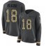 Nike Philadelphia Eagles #18 Jalen Reagor Anthracite Salute to Service Womens Stitched NFL Limited Therma Long Sleeve Jersey