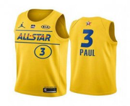 Mens 2021 All-Star #3 Chris Paul Yellow Western Conference Stitched NBA Jersey
