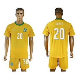 Cote dlvoire #20 Serey Home Soccer Country Jersey