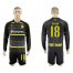 Dortmund #18 Sahin Away Long Sleeves Soccer Club Jersey