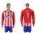 Atletico Madrid #1 Moya Home Long Sleeves Soccer Club Jersey