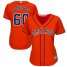 Houston Astros #60 Dallas Keuchel Orange Alternate Womens Stitched MLB Jersey