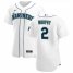 Seattle Mariners #2 Tom Murphy Mens Nike White Home 2020 Authentic Player MLB Jersey