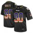 Nike Pittsburgh Steelers #90 T. J. Watt Black Mens Stitched NFL Elite USA Flag Fashion Jersey