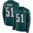 Nike Philadelphia Eagles #51 Zach Brown Midnight Green Team Color Mens Stitched NFL Limited Therma Long Sleeve Jersey