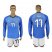 Italy #17 EDER Blue Home Long Sleeves Soccer Country Jersey