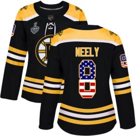 Adidas Boston Bruins #8 Cam Neely Black Home Authentic USA Flag Stanley Cup Final Bound Womens Stitched NHL Jersey