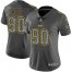 Nike Pittsburgh Steelers #90 T. J. Watt Gray Static Womens Stitched NFL Vapor Untouchable Limited Jersey