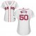 Boston Red Sox #50 Mookie Betts White Home Womens Stitched MLB Jersey