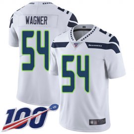 Nike Seattle Seahawks #54 Bobby Wagner White Mens Stitched NFL 100th Season Vapor Limited Jersey