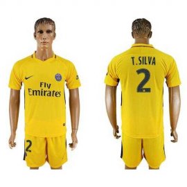 Paris Saint-Germain #2 T.Silva Away Soccer Club Jersey