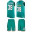 Nike Miami Dolphins #39 Larry Csonka Aqua Green Team Color Mens Stitched NFL Limited Tank Top Suit Jersey