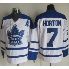 Toronto Maple Leafs #7 Tim Horton White CCM Throwback Winter Classic Stitched NHL Jersey