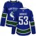 Adidas Vancouver Canucks #53 Bo Horvat Blue Home Authentic Womens Stitched NHL Jersey