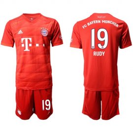 Bayern Munchen #19 Rudy Home Soccer Club Jersey