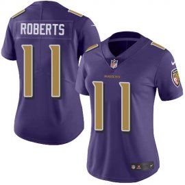 Nike Baltimore Ravens #11 Seth Roberts Purple Womens Stitched NFL Limited Rush Jersey
