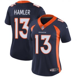 Nike Denver Broncos #13 KJ Hamler Navy Blue Alternate Womens Stitched NFL Vapor Untouchable Limited Jersey