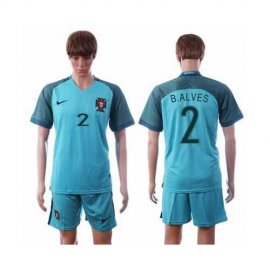 Portugal #2 B.Alves Away Soccer Country Jersey