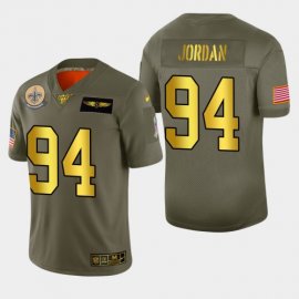 New Orleans New Orleans Saints #94 Cameron Jordan Mens Nike Olive Gold 2019 Salute to Service Limited NFL 100 Jersey